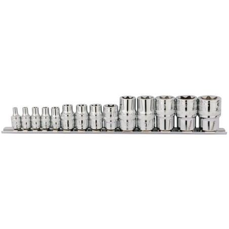 Juego de 14 vasos torx1/2-3/8'' DRAPER