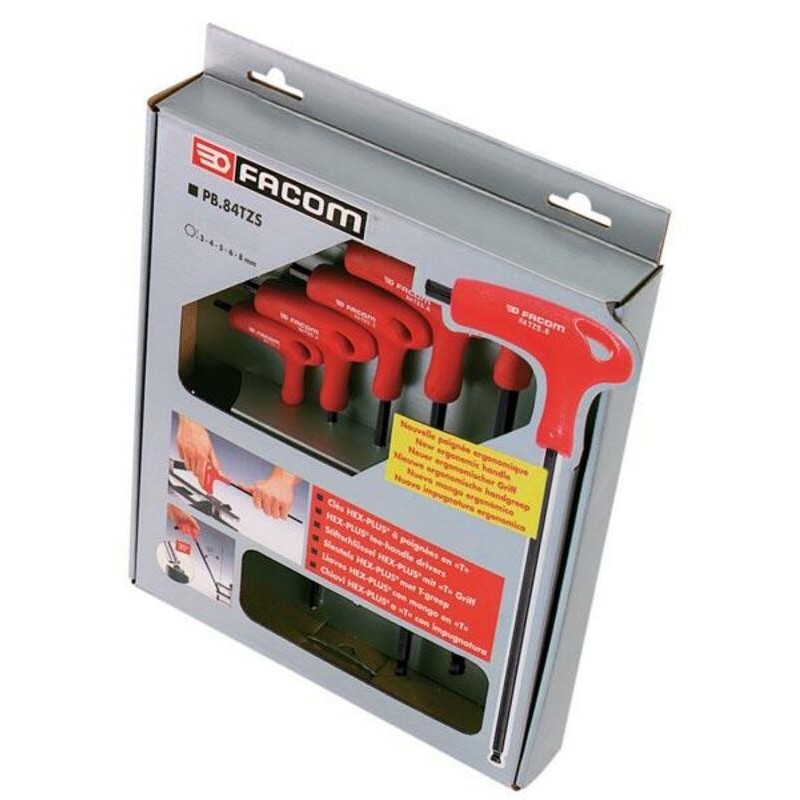 Juego de 6 llaves allen en T/L FACOM