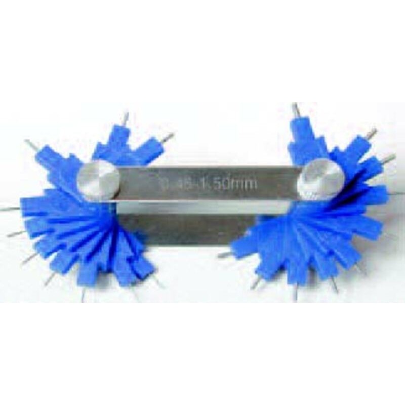 Galga para chiclés carburador 20 láminas paso desde 0´45 a 1´5mm BU...