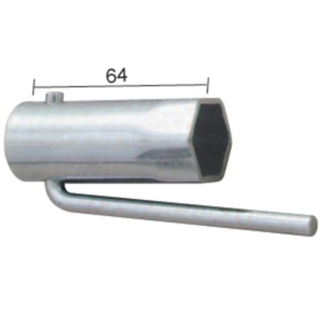 Llave de bujía para ciclomotores plegable hexágono 21mm BUZZETTI