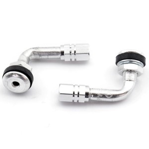 Kit 2 válvulas moto anodizadas V PARTS Plata