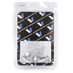 Kit 6 tornillos allen cabeza alomada M5x15mm Plata V PARTS
