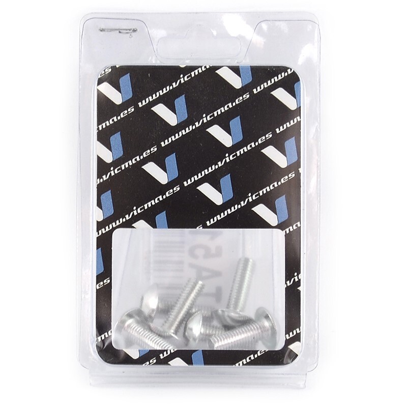 Kit 6 tornillos allen cabeza alomada M5x15mm Plata V PARTS