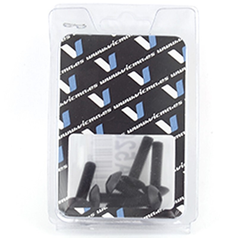 Kit 6 tornillos allen cabeza alomada M5x25mm negro V PARTS