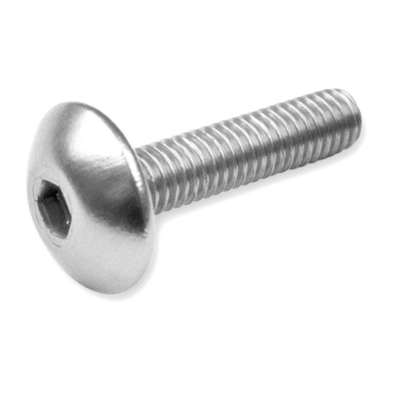 Kit 6 tornillos allen cabeza alomada M6x30 Plata V PARTS