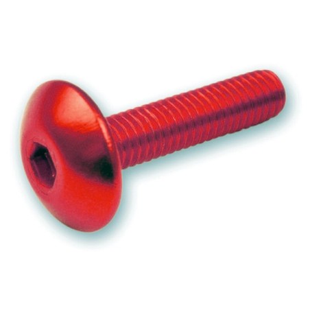 Kit 6 tornillos allen cabeza alomada M5x30 rojo V PARTS