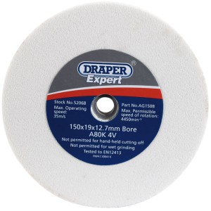 Muela abrasiva DRAPER Ø150mm grano 80