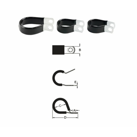 Aprieta cable BIHR inox de goma fino Ø19,1mm