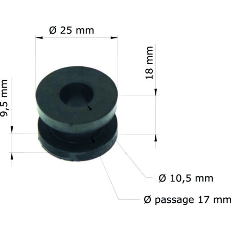 Silentblock Honda CRF250R 04-08/depósito 18334-ML3-680 GRM-118/10 (...