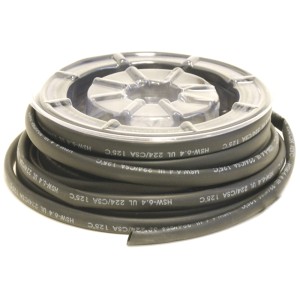 Bobina manguitos de tubo termorretráctil Ø6,4mm negro 12m