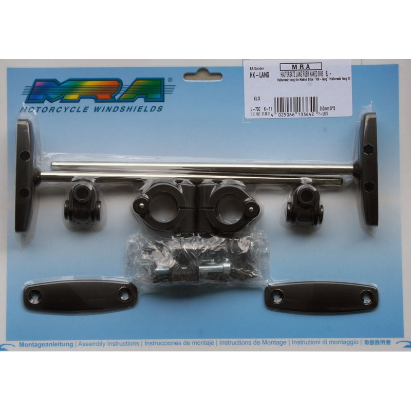 Kit de montaje MRA para pantalla HKSL 260mm motos naked (manillar 2...