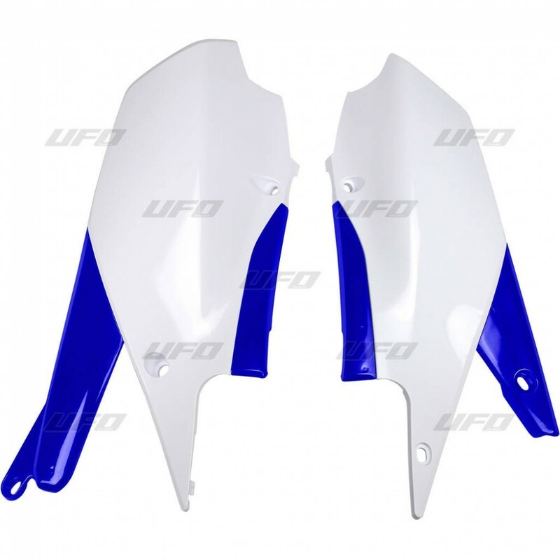 Paneles traseros UFO blanco/azul Yamaha YZ250/450F