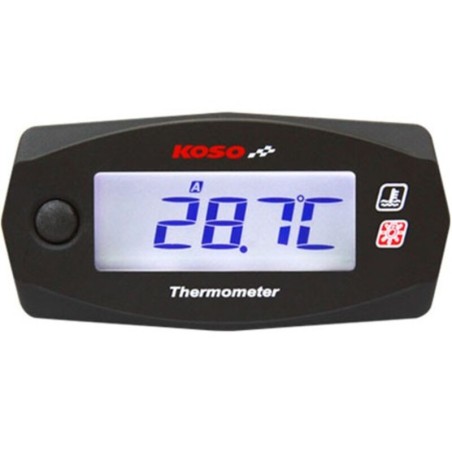 Reloj de temperatura KOSO Mini 4 Race Blanc/Negro(Bateria independi...