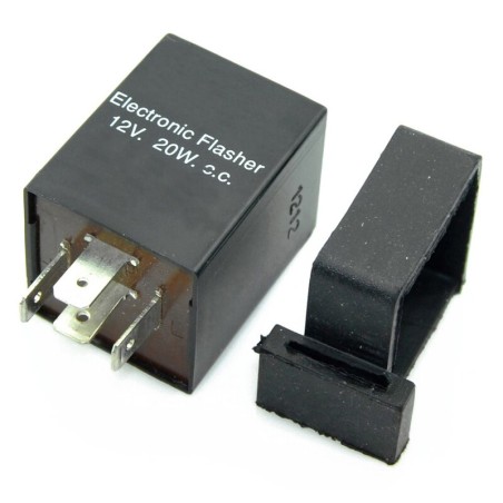 Intermitencia CC 12V 20W 4 Terminales con soporte de goma V PARTS