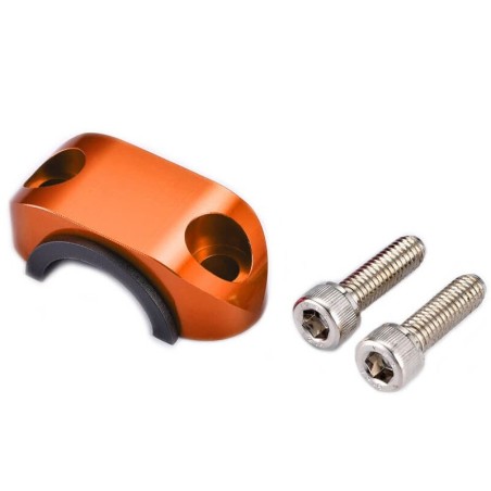 Abrazadera superior soporte maneta con goma ART naranja