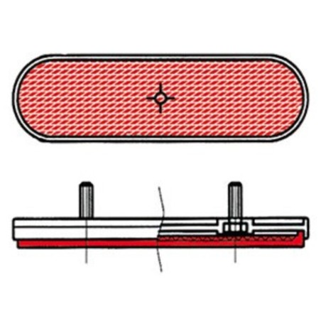 Catadióptrico ovalado trasero V PARTS