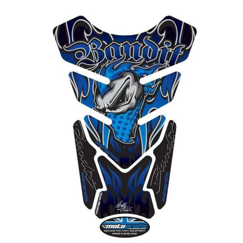 Protector de depósito Motografix BANDIT azul, 4 piezas