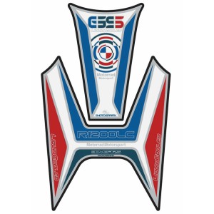 Protector de depósito Motografix R1200GS blanco/azul/rojo