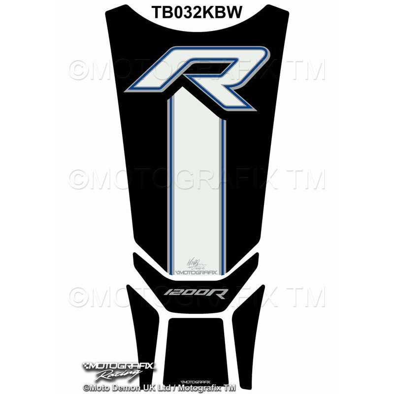 Protector de depósito Motografix BMW R1200R 5 piezas negro blanco azul
