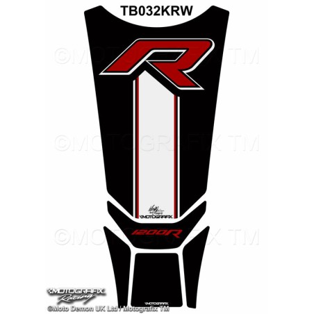Protector de depósito Motografix BMW R1200R 5 piezas negro blanco rojo