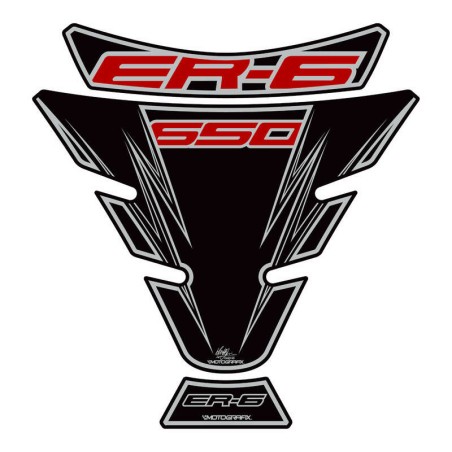 Protector de depósito Motografix Kawasaki ER6F 3 piezas negro