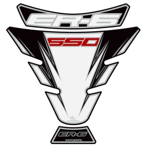 Protector de depósito Motografix Kawasaki ER6F 3 piezas blanco