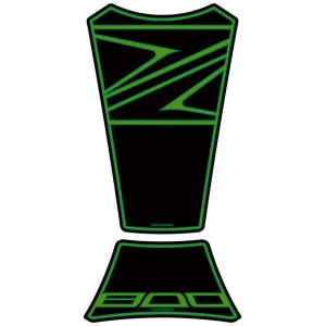 Protector de depósito Motografix Kawasaki Z800 2 piezas negro/verde
