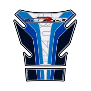 Protector de depÃ³sito Motografix SUZUKI GSR750 2 piezas blanco/azul