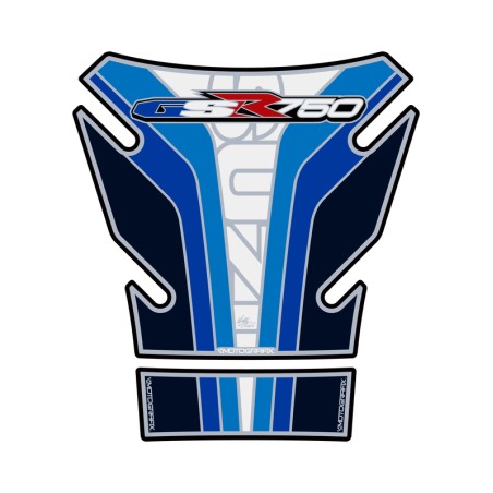 Protector de depÃ³sito Motografix SUZUKI GSR750 2 piezas blanco/azul