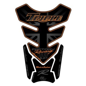 Protector de depósito Motografix TRIUMPH Triple negro/naranja 4 piezas