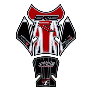 Protector de depósito Motografix Triumph 675 negro/rojo