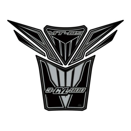 Protector de depósito Motografix YAMAHA MT-09 6 piezas negro/plata