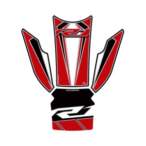 Protector de depósito Motografix YAMAHA YZF-R1 4 piezas blanco/Rojo