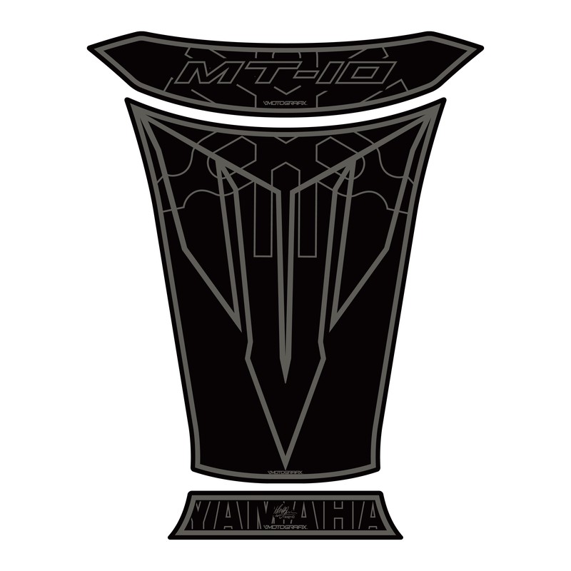 Protector de depósito Motografix YAMAHA MT-10 2 piezas negro