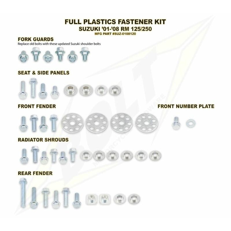Kit tornillería de plástica Bolt SUZ 01-08 RM125/250