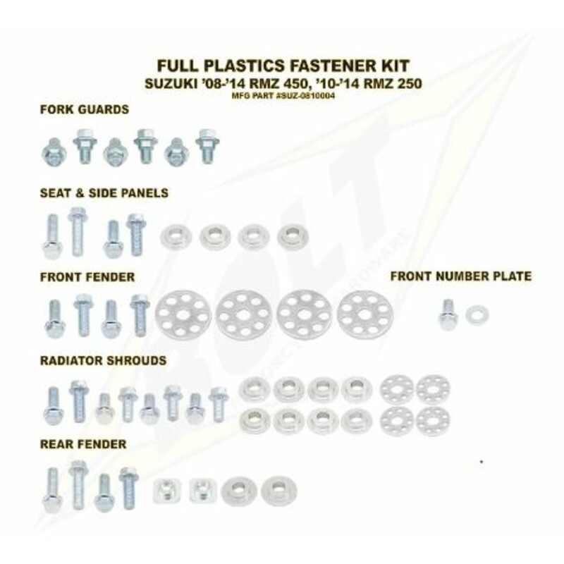 Kit tornillería de plástica Bolt 08-13 RMZ450 10-13 RMZ250