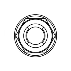 Tuerca fuji con brida BOLT M6 x 1,00 x 10mm