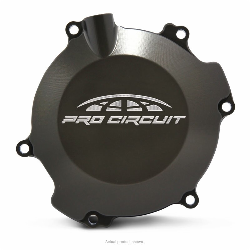 Tapa de embrague Pro Circuit para Kawasaki KX85/100: aluminio, negro
