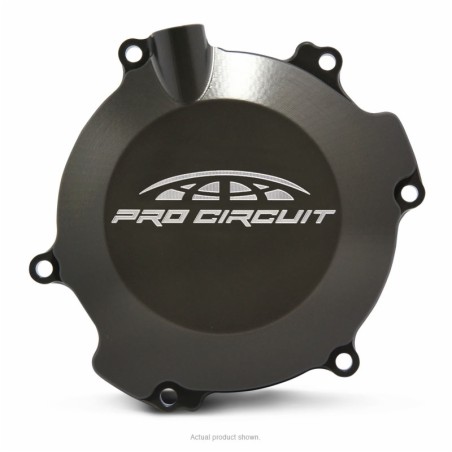 Tapa de embrague Pro Circuit para Kawasaki KX85/100: aluminio, negro