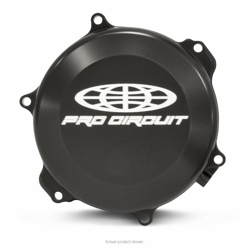 Tapa de embrague Pro Circuit para Yamaha YZ125: aluminio, negro