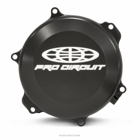Tapa de embrague Pro Circuit para Yamaha YZ125: aluminio, negro