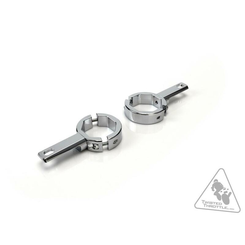 Soporte a la horquilla para luces Denali Ø39-49mm Color Cromado