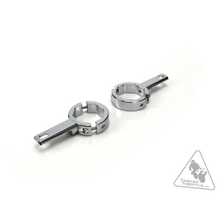 Soporte a la horquilla para luces Denali Ø39-49mm Color Cromado