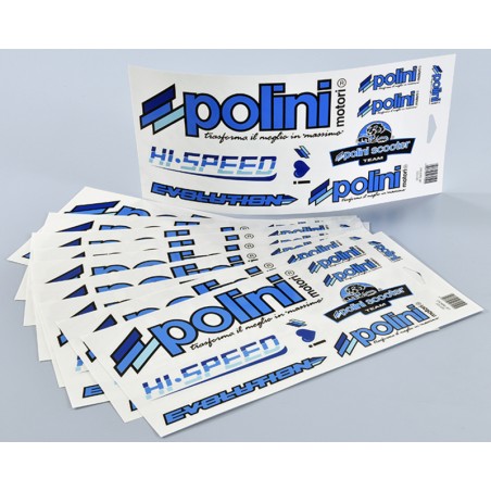 Juego de adhesivos POLINI Blue Line