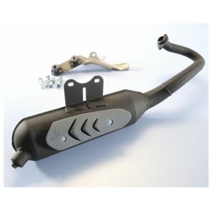 Escape Polini acero negro original homologado Vespa 200.0309