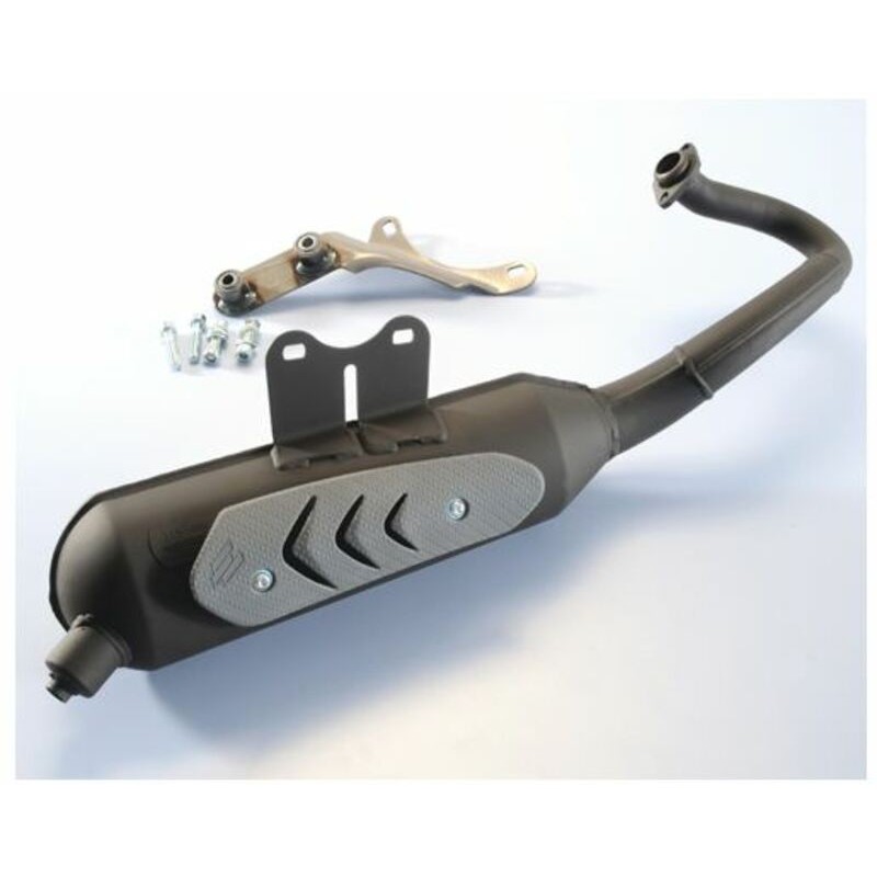 Escape Polini acero negro original homologado Vespa 200.0309