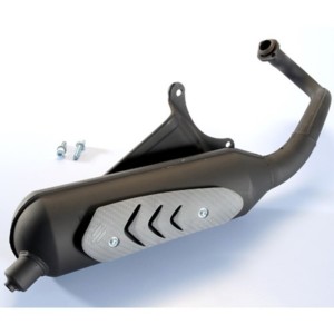 Escape Polini acero negro original homologado Zip 200.0308