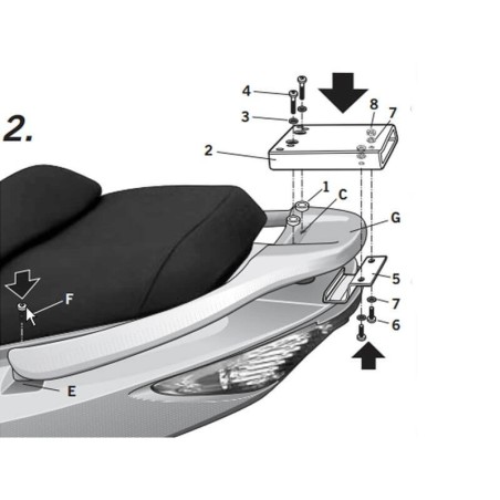 Fijaciones SHAD KYMCO XCITING 500 R/ABS 05-10