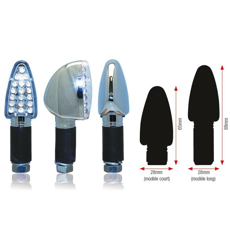 Juego de intermitentes LED BIHR Triangle (brazo corto)