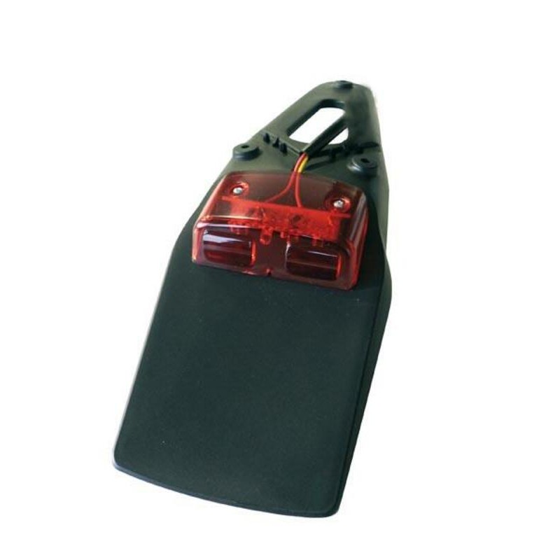 Extensión del guardabarros trasero BIHR negro con luz LED